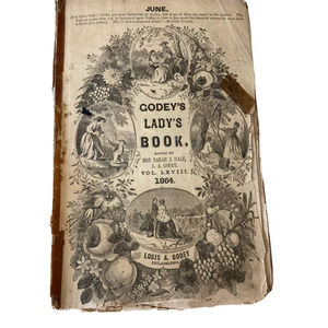 Vintage Godey's Lady's Book Vol. LXVIII 1864 June - Civil War Era